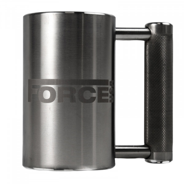 Front view of the Force USA 4 kg Steel Mug