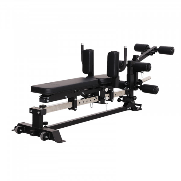 Back left view of the Force USA C10 Sliding Bench.