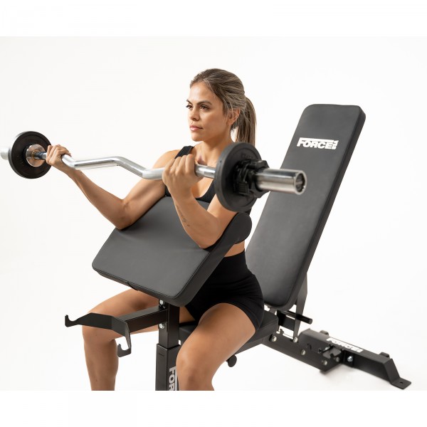 Demonstration of the MyBench V2 Preacher Curl attachment