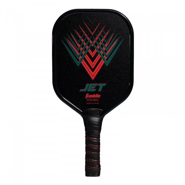 franklin-jet-aluminium-pickleball-paddle-black-red-front-view