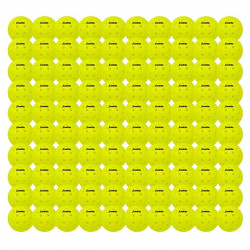 Front view of the Optic Yellow Franklin X-40 Outdoor Pickleball balls, pack of 100