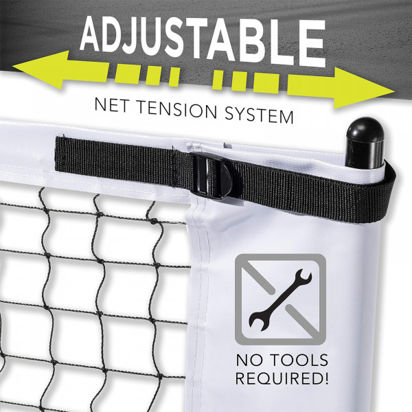 Franklin Pickleball Official Net adjustable net tension system close-up