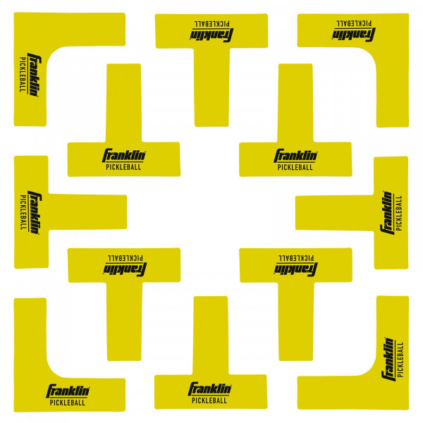 Full set of Franklin Pickleball Court Marker Kit line markers laid out