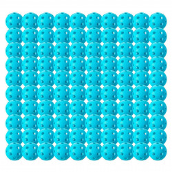 Front view of blue Franklin X-26 indoor pickleball balls in bulk