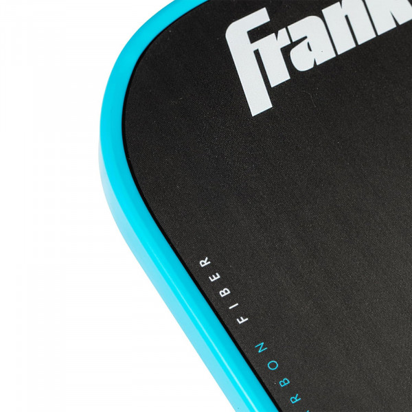 Close-up of Franklin FS Tour Tempo pickleball paddle carbon fibre surface
