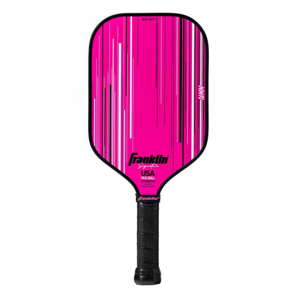 Franklin Signature Pro Series pickleball paddle, pink, 16 mm, front view