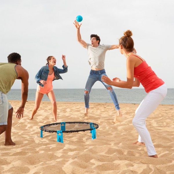 Spyderball beach game in action