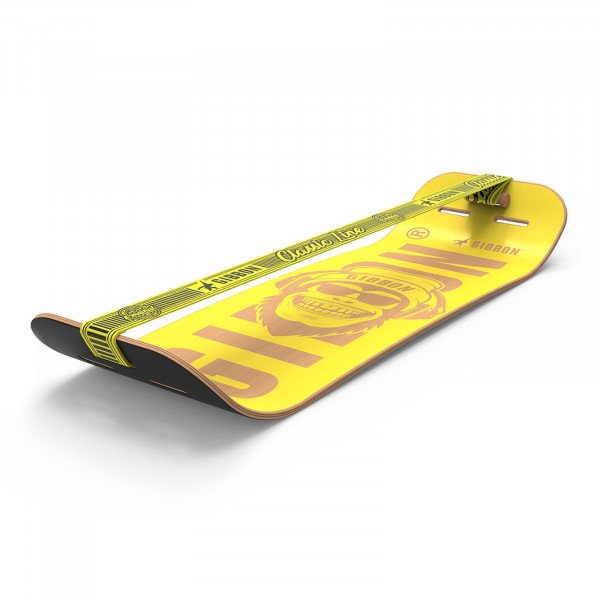 Side angle of the Gibbon Giboard Set Bonzo Classic with line attached