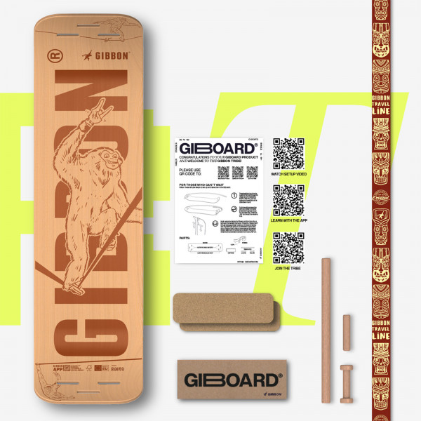 Full Gibbon Giboard Set Roots Rocker Travel with all parts and packaging