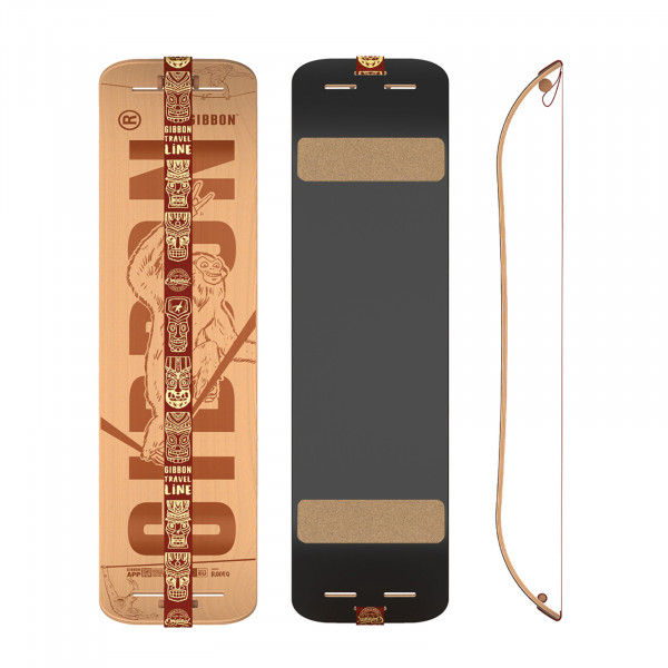 Gibbon Giboard Set Roots Rocker Travel shown from three angles