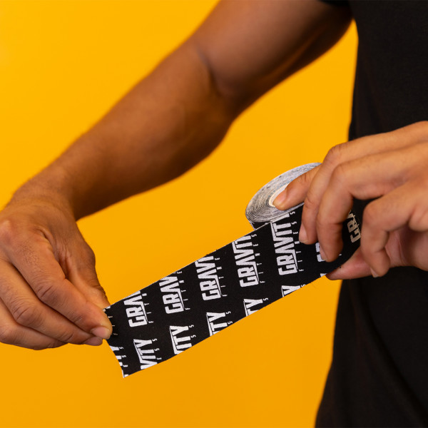 Lifestyle Image of the Gravity Fitness Anti-Sweat Grip Tape - stretch