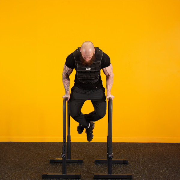 Lifestyle Image - Gravity Fitness Weighted Vest - Dips