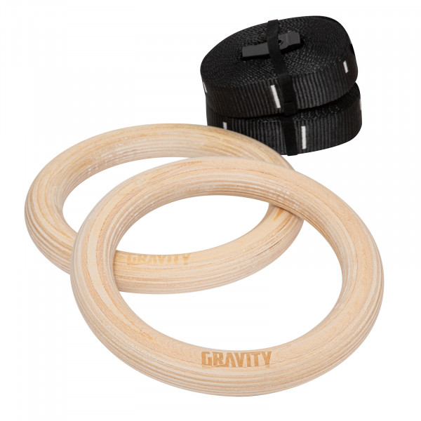 Gravity Fitness Wooden Rings - Product image - All pieces