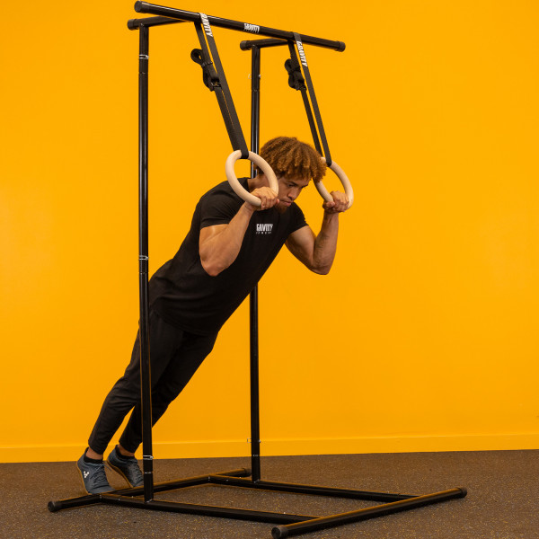 Gravity Fitness Wooden Rings - Lifestyle image - Ring skullcrusher