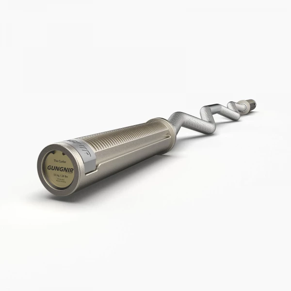 Side angled view of the Gungnir The Curler EZ Curl Bar