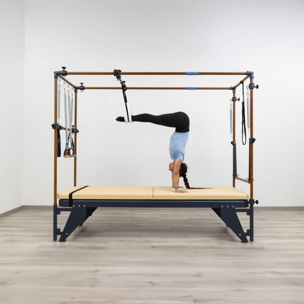 Handstand with leg support on the HEGREN TALMA TRC Cadillac Trapeze