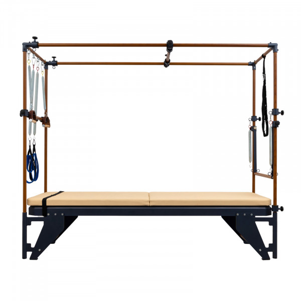 Side view of the HEGREN TALMA TRC Cadillac Trapeze - Dark Blue Frame/Beige Upholstery