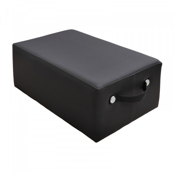 Angled top view of the HEGREN Modern Pilates Box - Black