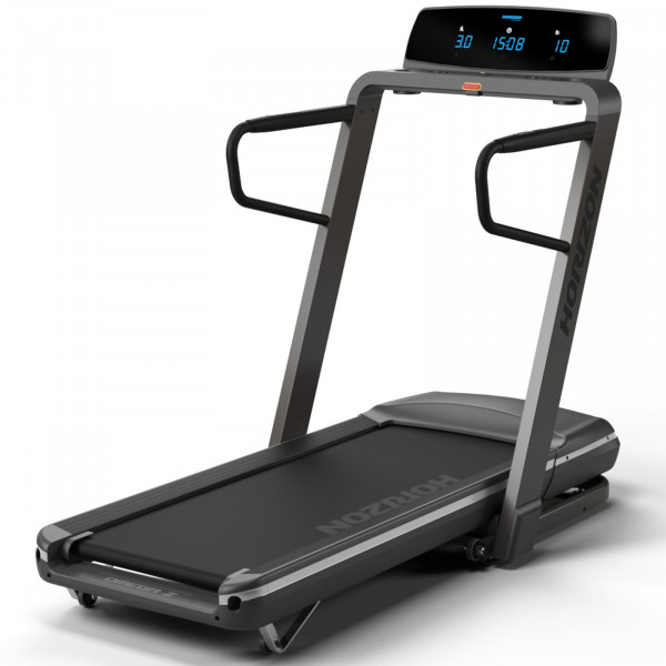 Front right view of the Horizon Omega Z-02 Treadmill.