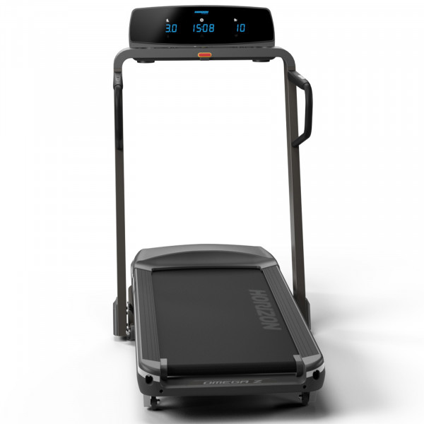 Front view of the Horizon Omega Z-02 Treadmill.