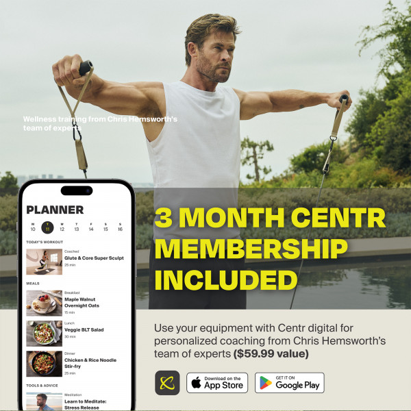 The purchase of the Inspire Fitness M1 Multi-Gymincludes a 3-month Centr app membership with expert coaching.