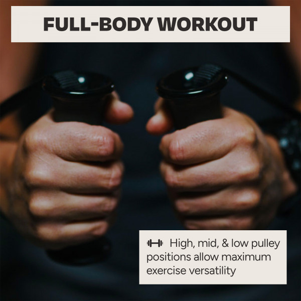 Close-up of Inspire Fitness M1 Multi-Gym handles.