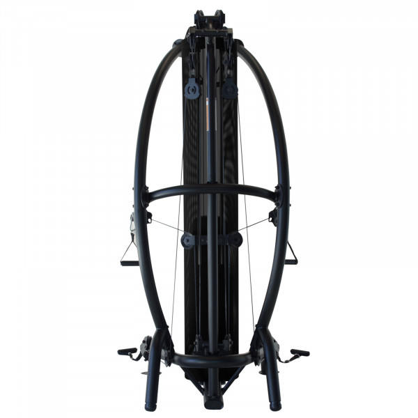 Rear view of the Inspire Fitness M1 Multi-Gym.