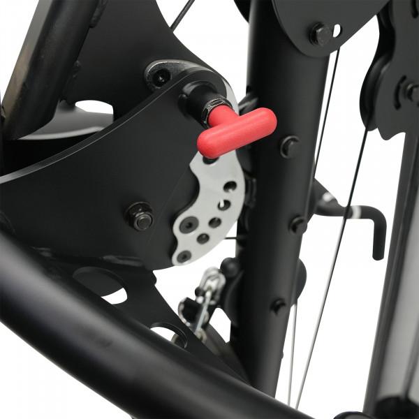 Adjustment pin and mechanism of the Inspire Fitness M2 Multi-Gym