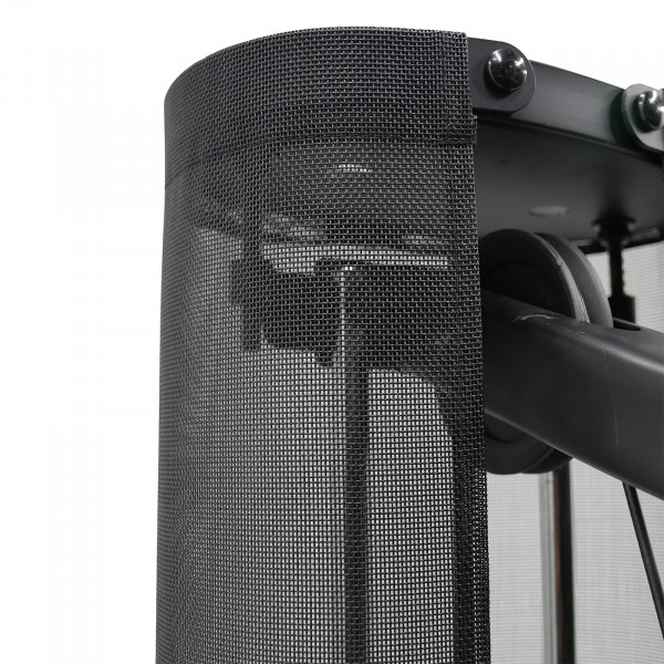 Protective mesh shroud of the Inspire Fitness M2 Multi-Gym