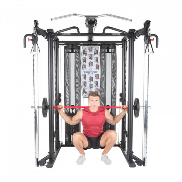 Product image of the Inspire Fitness SCS Smith Cage - Smith bar in use