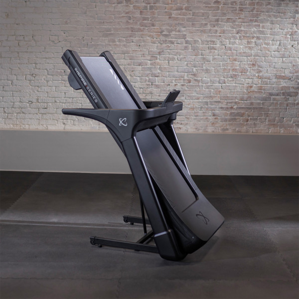 Folded side view of the Inspire Fitness Series T4 Treadmill
