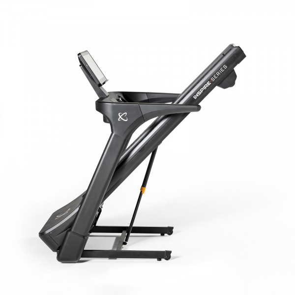 Inspire Fitness Series T5S Treadmill folded upright