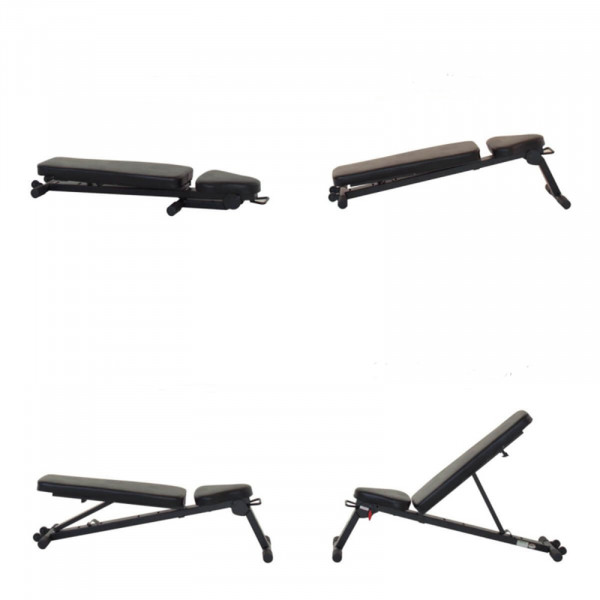 Folded and incline positions of the Inspire Fitness Folding Adjustable Bench.