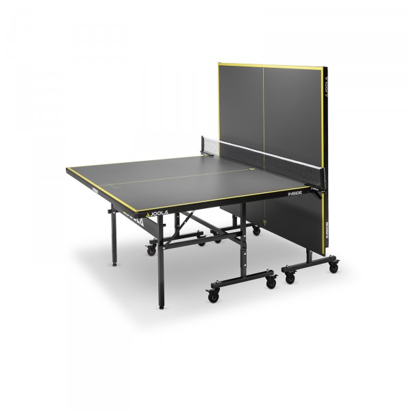 Joola J15 Indoor Table Tennis Table - half-closed, angled view