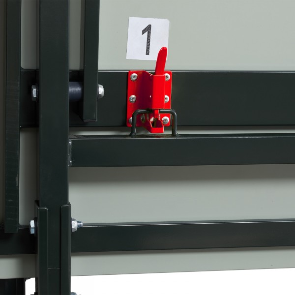 Joola J200A Outdoor Table Tennis Table - double locking system, red