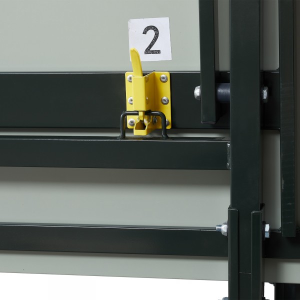 Joola J200A Outdoor Table Tennis Table - double locking system, yellow