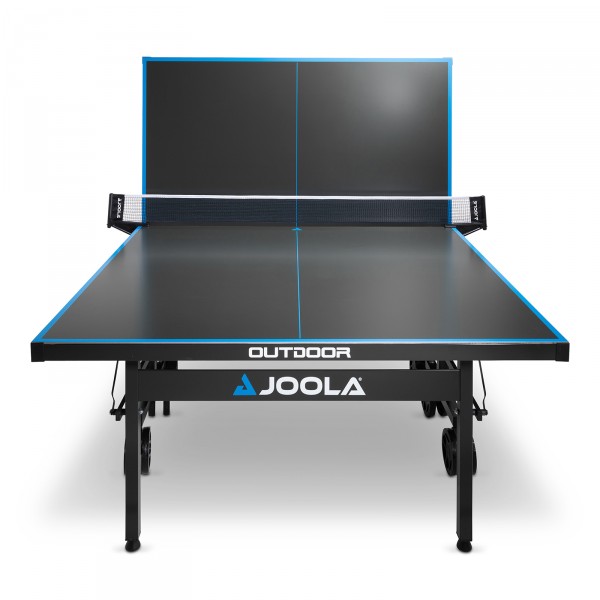 Joola J500A Outdoor Table Tennis Table - half-closed, front view