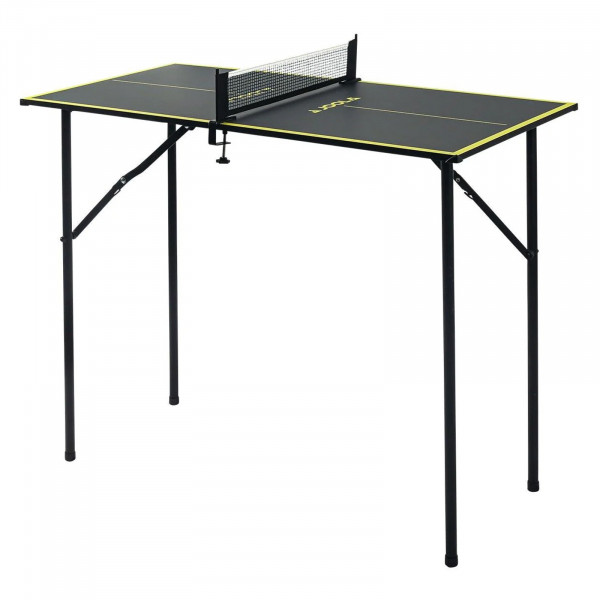 Angled view of the Joola Mini Table Tennis Table - dark grey