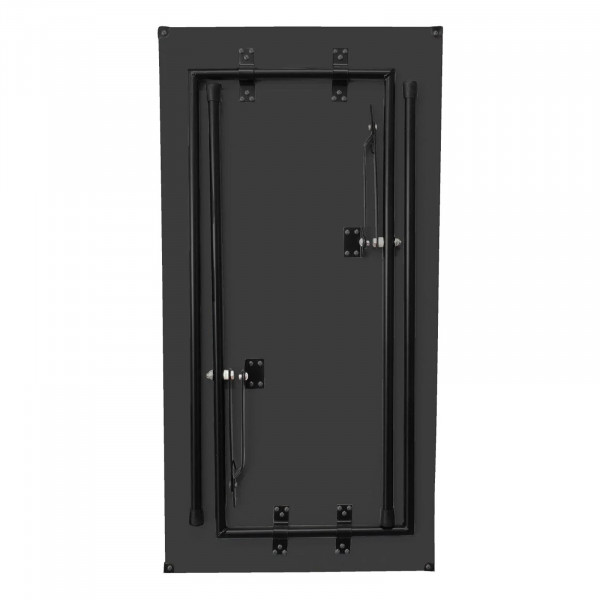 Folded view of the Joola Mini Table Tennis Table - dark grey