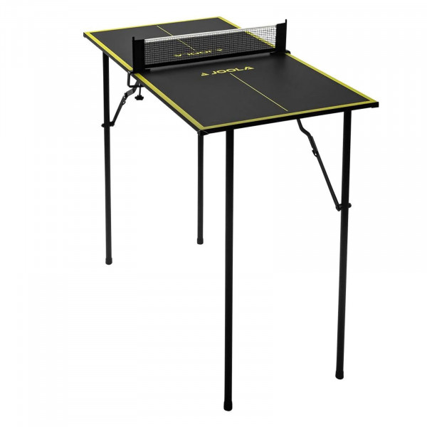 Front angled view of the Joola Mini Table Tennis Table - dark grey