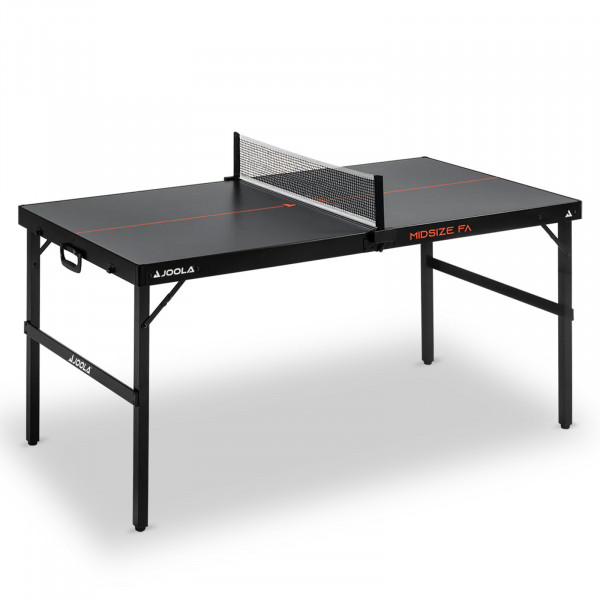 Angled view of the Joola Midsize FA Table Tennis Table in grey