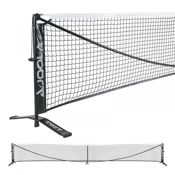 Front and full view of the JOOLA Symmetry Pickleball Net.