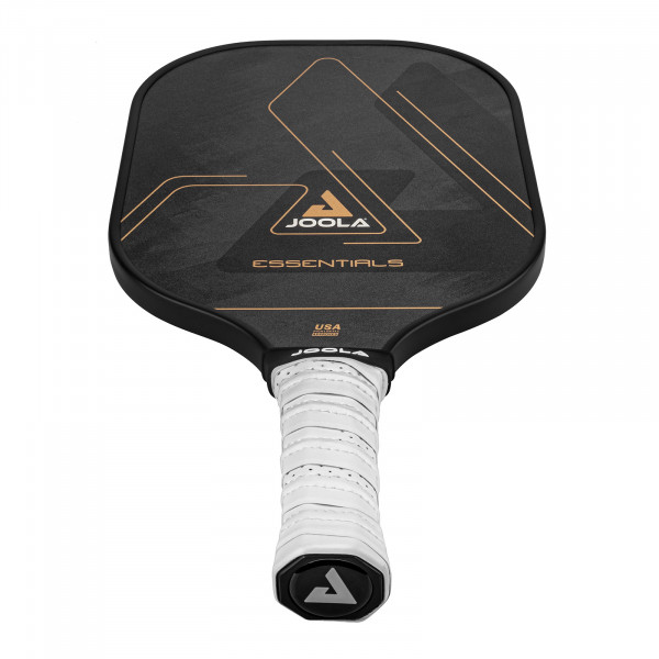 Close-up front side of JOOLA Essentials Pickleball Paddle in black.