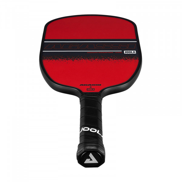 Base view of the JOOLA Agassi Champion 12mm Pickleball Paddle.