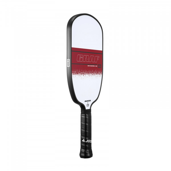 Front-left view of the JOOLA Graf Champion 12mm Pickleball Paddle.