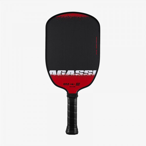 Front side of the JOOLA Agassi Edge 16mm Pickleball Paddle.