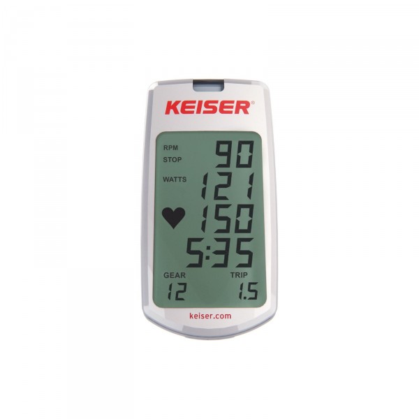 Close-up of the M Connect Display on the Keiser M3i Indoor Bike.