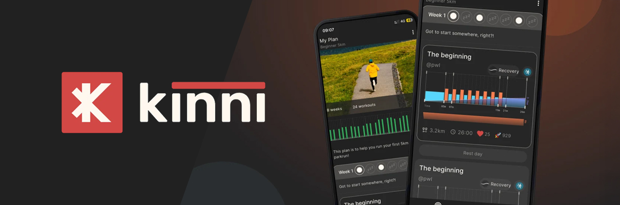 Promotional banner for the Kinni app