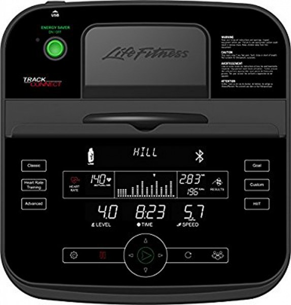 Stay engaged with the interactive Track Connect Console on the Life Fitness E3 Elliptical Cross Trainer.