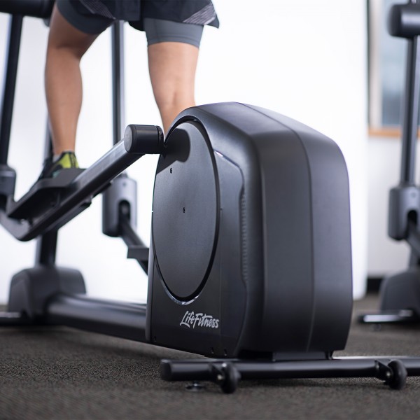 Close-up of an exerciser using the Life Fitness Aspire Cross Trainer